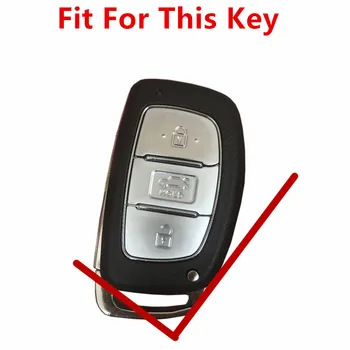 FLYBETTER Ægte Læder 3Button Smart Key Tilfælde Dække For Hyundai Sonata9/Tucson/Elantra Bil Styling L2205