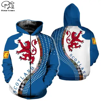 Mænd, kvinder, jeg elsker skotske land udskrive 3d-hoodie harajuku sweatshirt lynlås pels Unisex streetwear Træningsdragt pullover