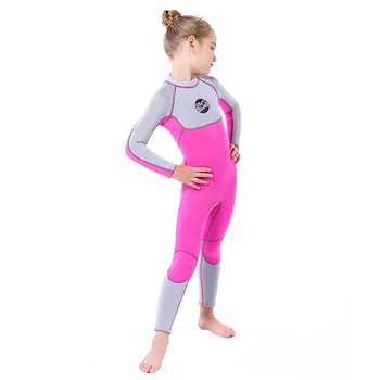 Børn Dykning Passer til 3mm Neopren Våddragt Børn Holde Varmen Et stykke med Lange Ærmer UV-Beskyttelse Piger Badetøj
