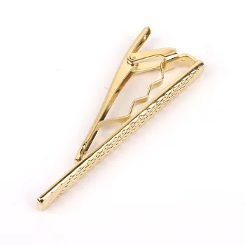 Goldren Tie Klip For Mænd Classic Meter Slipsenåle Legering Tie Bar Kvalitet Emalje Uafgjort Krave Pin Krystal Business Corbata