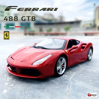 Bburago 1:24 Ferrari 488 GTB samling producent autoriseret simulering legering bil model håndværk dekoration samling toy værktøj