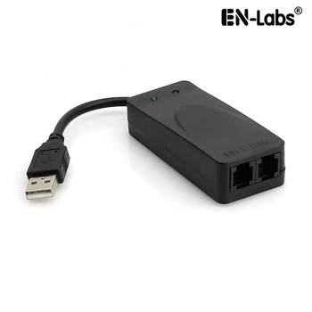 2 Ports USB-56k Eksterne Dial-Up Data, Fax Modem V. 90 V. 92,56 k Modem Auto-Dial, Tone og pulsopkald, Auto Svar / Omskoling