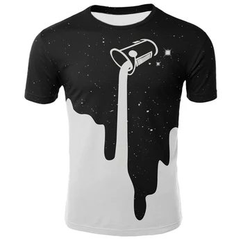 Mænd-Trendy Mode 3D Clink Beer T-shirt Kort Ærme-Vortex Street Boy T-shirt