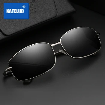 KATELUO 2020 Vintage Designer Mænds Solbriller, Polariserede UV400 Linse Mænd Sol Briller, Rektangel Briller for at Køre 2245