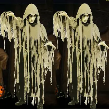 Herre Zombie Sømand Halloween Fancy Kjole Cosplay Kostume Døde Navy Dreng Horror Udstyr Skræmmende Part Forfærdelige Lig Bære