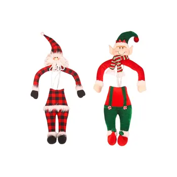 Glædelig Jul Dekorationer, Santa Klausul Elf Dukke Jul Hængende Vedhæng til Hjem Stue Kontor 2021 Nye År