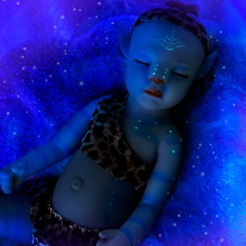 RBG 20 Inches Avatar Dukke Reborn Baby Sovende i Live Legetøj Blød Silikone Vinyl Realistisk Bebe Overraskelse LoL Gave Til Pige 2021