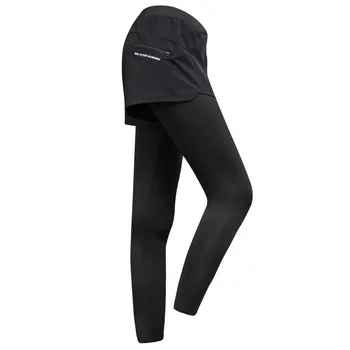 2 i 1 Yoga Bukser Elastisk Kører Bukser Fitness Slank Sport Pants Fitnesscenter Leggings til Kvinder Bukser Komprimeret Yoga Bukser