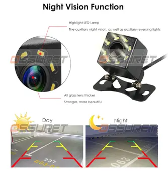 Nye HD-nattesyn Bil førerspejlets Kamera 170° Vidvinkel Reverse Parkering Vandtæt Kamera CCD LED Auto Backup Overvåge Universal