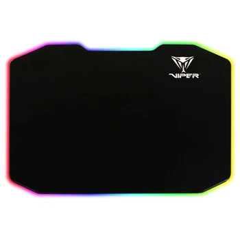 Musemåtte Patriot Viper LED PV160UXK polymer, gummi, 354 x 243 x 5,5 mm, RGB-baggrundsbelysning, USB -, farve: sort