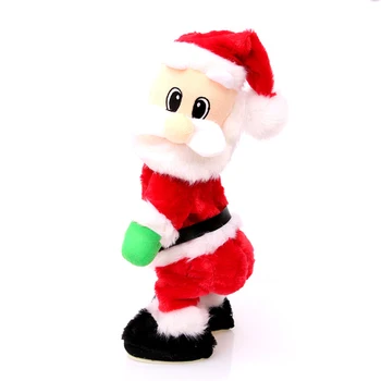 2020 Jul 14 Tommer Musikalske Elektriske Santa Claus Nytår Twerk Sang Dans Santa Klausul Hip Ryste Figur Snoet Hip Toy