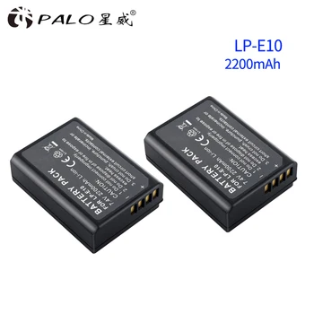 PALO 2pc LP-E10 LPE10 2200mAh 7.4 V Digital Kamera Batteri LP-E10 til Canon KYS X50 EOS 1100D 1200D 1300D