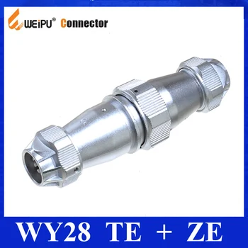 Original WEIPU WY28 Stik TE + ZE 2 3 4 7 8 9 10 12 16 17 20 24 26 Pin-TE Fastspænding Kabel-hanstik ZE In-line Kabel-Stik