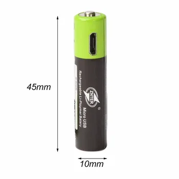 ZNTER 4STK AAA 400mAh Batteri AAA 1,5 V Legetøj Fjernbetjening batterier med Mirco USB-Genopladelige Batteri