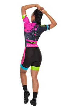 Sommeren Nye Triathlon Dragt til Kvinder kortærmet Trøje Skinsuit Buksedragt åndbar Cykling tøj sæt slid-modstand