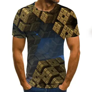 Sommerens Tre-dimensionelle 3D-vortex-T-shirt til Mænd, Kvinder Mode 3D-T-Shirt med Korte Ærmer Harajuku Hip Hop Cute Tshirt