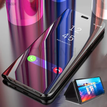 Smart Spejl Flip Cover til Samsung Galaxy A70 Tilfælde Stødsikkert Rustning For SamsungA70 GalaxyA70 Plating Mobiltelefon Tilbage Coque