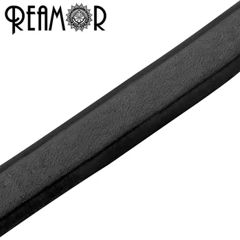 REAMOR 1m/masse Ægte Læder Reb, Bredde 10 mm Flad Læder Snor Til smykkefremstilling-Armbånd