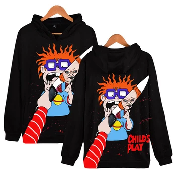 Horror Film, Child ' s Play Hættetrøjer Chucky 3D-Print Hætteklædte Sweatshirts Mænd Kvinder Harajuku Mode Afslappet langærmet Pullover