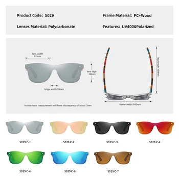 GM Farve, Træ-Solbriller Kvinder Polariseret Mode solbriller Oprindelige Træ Oculos de sol masculino