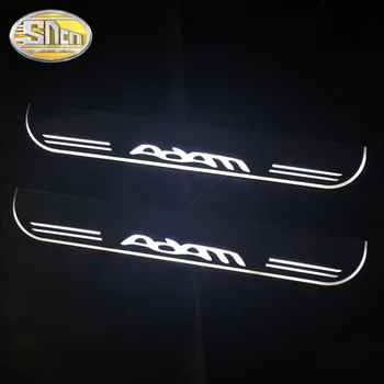 SNCN 2STK Vandtæt Akryl Bevægelige LED Velkommen Pedal Bil Scuff Plate Pedal Dør Karmen Pathway Lys For Opel Adam 2013 - 2017