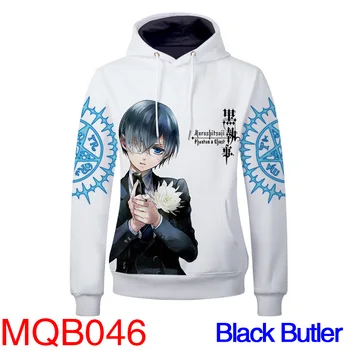 Gratis Forsendelse NYE Anime, Manga Kuroshitsuji Black Butler Hoodie Cosplay Casual Mode Sweatshirt Trøjer
