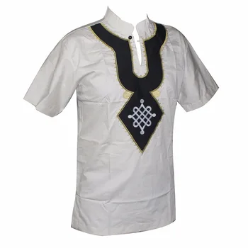 Dashikiage Vintage Bomuld Afrikanske Broderet Dashiki Shirt Unisex Traditionelle Nigerianske Native Ankara Dashiki Top