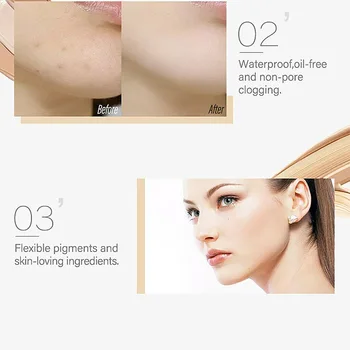 Glat Foundation Face Base Concealer Mat langtidsholdbare Makeup 30 ml til Kvinder EY669