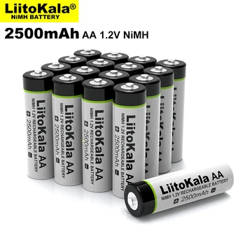 NYE Liitokala 1,2 V AA 2500mAh Ni-MH 2.5 ET Genopladeligt batteri aa for Temperatur pistol fjernbetjening, mus toy batterier
