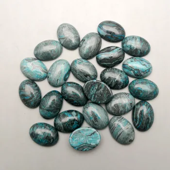 Natursten blå agater 12-50stk oval cabochon 30x40 20x30 25x18 13x18 10x14 mm Perler til smykkefremstilling uden hul tilbehør