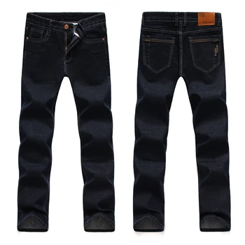 Mænds Brand Stretch Jeans 2020 Nye Business Casual Slim Fit Denim Bukser Sort Blå Bukser, Jeans Mandlige Plus Størrelse 38 40 42
