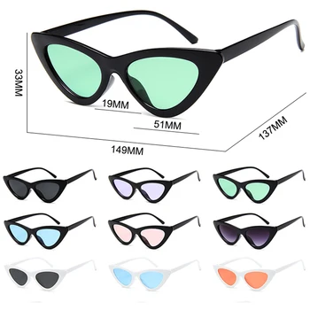 Psacss 2019 Nye Retro Cat Eye Solbriller Kvinder Brand Designer Kvinders Vintage Sort Sol Briller Feamle Spejl gafas de sol UV400
