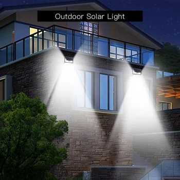 LED Solar lampe PIR bevægelsesføler nat lys Nødsituation Sikkerhed Udendørs Haven Street Pathway lys Væg Projektører 3 modes