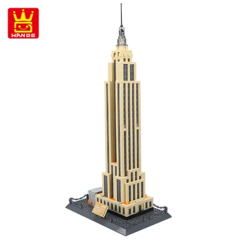 WANGE Blokke Empire State Building i new york, 1995pcs Mursten DIY Samle byggesten Pædagogisk Legetøj til Børn Gaver