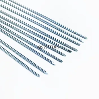 10stk/taske Rustfrit stål delvis gevind Kirschner tråde Veterinær ortopædisk Instrumenter