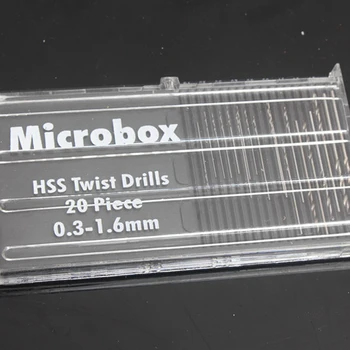 20Pcs Mini drill bit High Speed Stål, HSS Micro Twist Boret Sæt 0,3 mm-1,6 mm Model Craft træværk