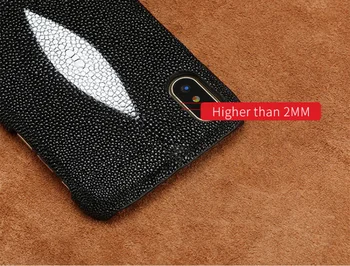 Ægte Stingray Læder Back Cover Case til iPhone 11 Pro Max antal telefon-etui til iphone XS MAX 7 8 Plus ckhb-29A beskyttende tilfælde