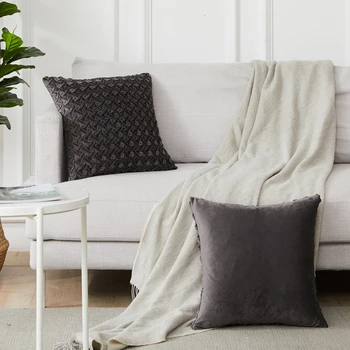 YokiSTG Velvet Cute Decorative Pillowcase Small Pleats Cover Cases Throw Pillows Cushion Covers For Home Sofa Seat Chair