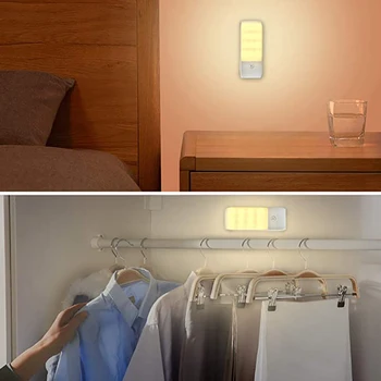 Under-Kabinet Lys, Skab Lampe Køkken Belysning IR-Motion Sensor 12LEDS Night Lights USB-Opladelige Trappe Lys