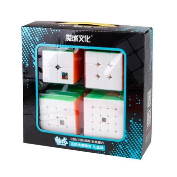 Moyu Meilong 2x2 3x3 4x4 5x5 Konkurrence Magic Cube Sæt 4stk Cubing Klasseværelset Hastighed Stickerless Terning Puslespil Legetøj For Børn
