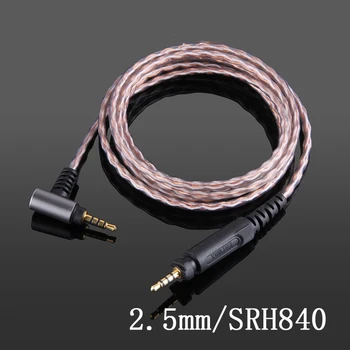 4.4 mm 2,5 mm balance kabel For Shure SRH840 SRH940 SRH740 SRH440 750 SHP8900 SHP9000 SHP895 Enkelt krystal kobber hovedtelefon kabel