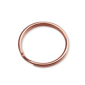 Fnixtar 50stk/Masse 1.5*25mm Rose Gold Nøglering Ring i Rustfrit Stål polsk-Tasten Ring DIY Bil Nøglering Gøre Tilbehør