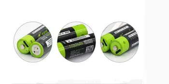 8stk/masse Hot salg ZNTER AA Genopladelige Batteri 1,5 V AA-1700mAh USB Oplader Lithium Batteri Batería uden Mikro-USB-Kabel