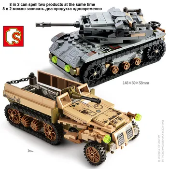SEMBO BLOK 1061pcs ww2 militære krig tankvogne militær soldat byggesten militære team world war 2