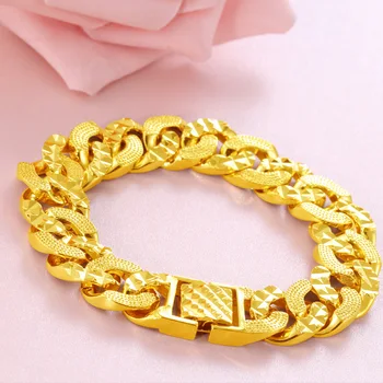 For evigt, der Ikke Falmer, 24K Guld Fyldt Smykker Armbånd til Mænd, Kvinder Pulseira Feminina Bizuteria Joyas Bryllup Fint Guld Armbånd
