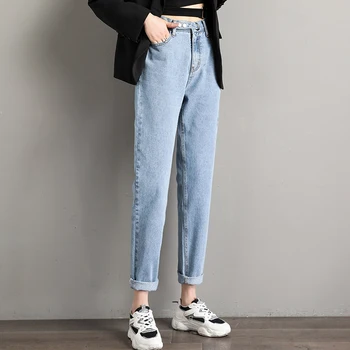 Mozuleva Streetwear Høj Talje Denim Jeans til Kvinder Foråret Harem Jeans Bukser Kvindelige Uregelmæssige Jeans Pantalon femme 2020 Ny