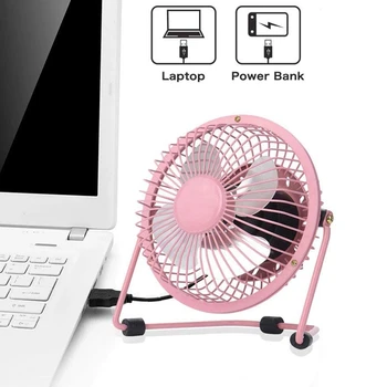 4 Tommer USB Loftvifte, Skrivebord Tabel Fan Bærbare Desktop Ventilator for Camping Home Office Udendørs Rejse