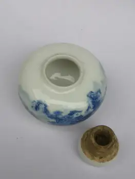 YIZHU CULTUER KUNST Indsamlede Gamle Kinesiske Famille rose Porcelæns Maleri Landskab Snus Flaske Dekoration Gave