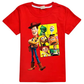 Disney Drenge Toppe Cool Tøj Toy Story 4 T-Shirts I Bomuld Børn Tegnefilm Toy Story 4 Kids Baby Drenge T-Shirt