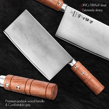 HEZHEN 7 Inches Skive Kniv i Rustfrit Stål Kinesiske Håndlavet Køkken Chef Knive knivskarpe Høj Kvalitet Kok Kniv